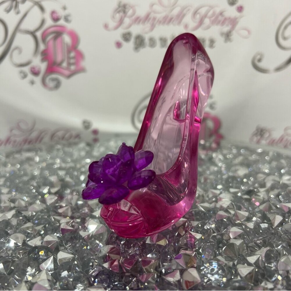 High heel decor pink purple mini clear see through miniature shoe lover heels 👠 - Picture 5 of 9
